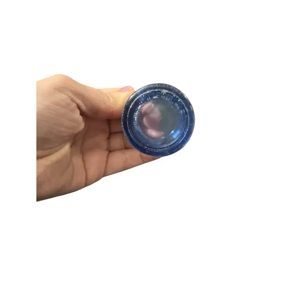 LAS VEGAS Black Skyline Blue Swirl Glass Shot Glass Souvenir 2.5”
